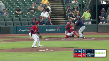 Max Anderson out on a sacrifice fly to center fielder Jay Allen II. Bennett Lee scores.