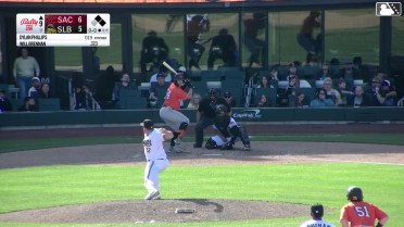 Will Brennan homers (1) on a fly ball to right center field. Drew Gilbert scores. Eric Haase scores.