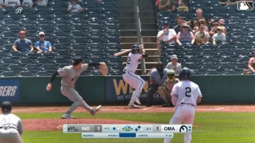 Brett Squires out on a sacrifice fly to center fielder Jhostynxon Garcia. Matthew Lugo scores.