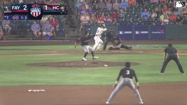 Riley Nelson singles on a ground ball to center fielder Anthony Huezo. Jonathan Martinez scores.