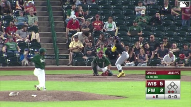 Marco Dinges homers (3) on a fly ball to center field.