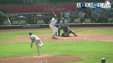 Ben McLaughlin triples (2) on a sharp fly ball to right fielder Jack Costello. Angel Ortiz scores. Druw Jones scores.