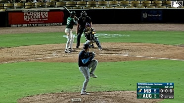 Juan Mateo homers (5) on a fly ball to right field.