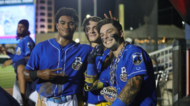 Fischer Hits 45th, 46th Home Runs, Ties Ryan Howard in Shuckers Doubleheader Split
