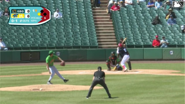 Jose Colmenares out on a sacrifice fly to right fielder Camden Janik. John Spikerman scores.