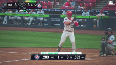 Tanner Thach homers (2) on a fly ball to right center field.