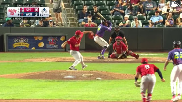 Hendry Mendez singles on a sharp line drive to right fielder Miguel Ugueto. Kala'i Rosario scores.