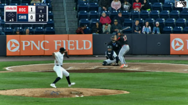 Yohandy Morales homers (3) on a fly ball to center field.