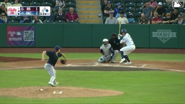 Austin Gauthier strikes out swinging and Eliezer Alfonzo caught stealing 2nd, catcher Jose Herrera to shortstop Richie Martin Jr. to catcher Jose Herrera.