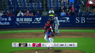 Derek Berg homers (7) on a line drive to left center field.
