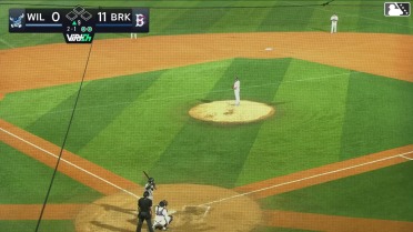Miguel Villarroel triples (1) on a sharp fly ball to right fielder JT Benson.