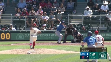 Ryan Fitzgerald singles on a line drive to left fielder Michael Arroyo. Ryan Ward scores. Zach Ehrhard scores.