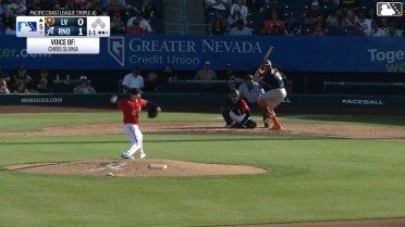 Joey Meneses homers (2) on a fly ball to left center field.