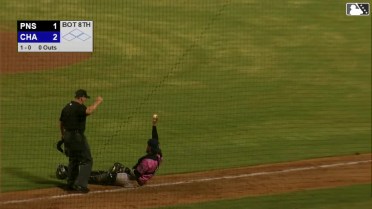 Jan Mercado's diving catch on bunt attempt