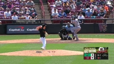 Henry Kusiak homers (1) on a fly ball to left center field.