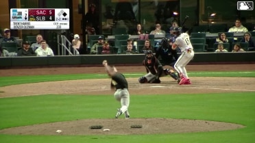 Denzer Guzman homers (2) on a fly ball to left field. Trey Mancini scores.