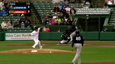 Paul DeJong out on a sacrifice fly to left fielder Christian Franklin. Seth Brown scores.