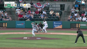 Alberth Palma out on a sacrifice fly to right fielder Conor Essenburg. Felix Cotes scores.