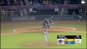 Mac Horvath doubles (15) on a ground ball to left fielder Josh Adamczewski. Xavier Isaac scores.