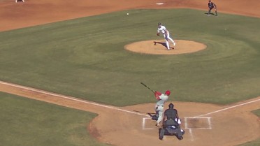 Otto Kemp rips a two-run homer for Glendale