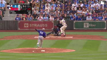 Greg Jones homers (2) on a fly ball to right center field.