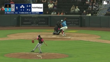 Junior Perez homers (2) on a fly ball to center field.