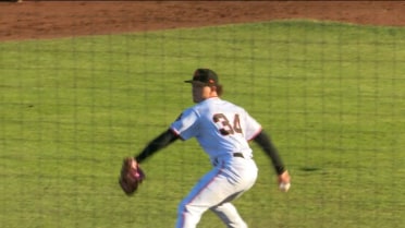 Argenis Cayama strikes out Ethan Holliday