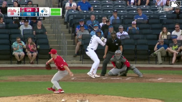 Josue De Paula singles on a ground ball to right fielder Miguel Ugueto. Kendall George scores.