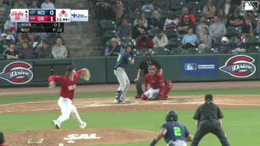Rafe Perich singles on a line drive to right fielder Yophery Rodriguez. Chandler Pollard scores.