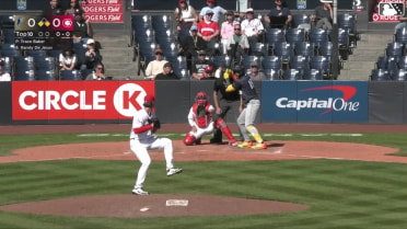 Randy De Jesus homers (3) on a fly ball to left center field. Gage Harrelson scores. Juan Flores scores.