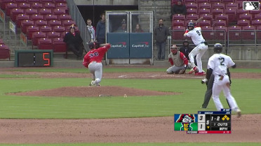 Brandon Winokur singles on a sharp line drive to center fielder Jose Cordoba. Jaime Ferrer scores. Marek Houston scores. Khadim Diaw to 2nd.