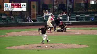 Omar Martinez grounds into a double play, pitcher Marques Johnson to shortstop Thomas Gavello to first baseman Bryce Eldridge. Chris Taylor scores. Nick Madrigal out at 2nd. Omar Martinez out at 1st.