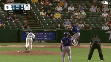 Jorge Alfaro singles on a ground ball to left fielder Mitch Jebb. Carson Roccaforte scores.