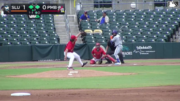 Antonio Jimenez grounds out softly, second baseman Jonathan Mejía to first baseman Michael Dattalo. Elian Peña scores. Trey Snyder to 2nd.