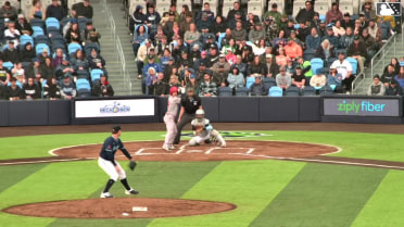 Tommy Hopfe homers (1) on a fly ball to right center field. Kevin Fitzer scores.