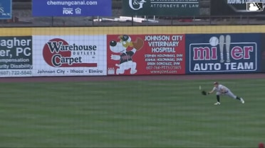 Spencer Jones makes a diving catch