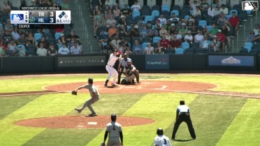 Max Kepler singles on a ground ball to right fielder Randy De Jesus. Avery Owusu-Asiedu scores. Slade Caldwell scores.