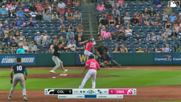 Brett Squires singles on a line drive to right fielder CJ Kayfus. Rudy Martin Jr. scores. Peyton Wilson to 3rd. Brett Squires to 2nd.