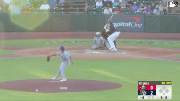 Jake Cunningham homers (2) on a fly ball to left field.