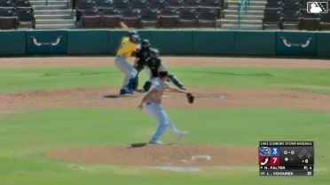 Landyn Vidourek homers (5) on a fly ball to center field.