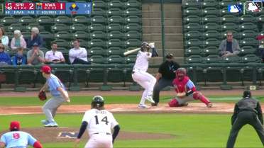 Brett Squires singles on a ground ball to first baseman Dakota Harris. Colton Becker scores.