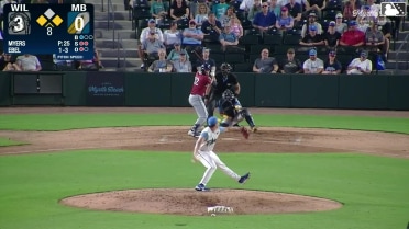 Brady Ebel hits a ground-rule double (10) on a fly ball to right-center field. Juan Ortuno scores.