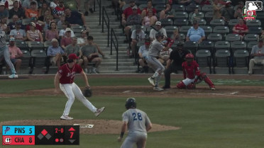 Cam Cannarella homers (5) on a fly ball to right field. Jay Beshears scores.