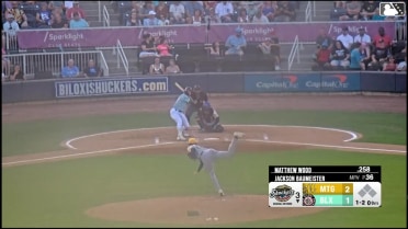 Matthew Wood homers (14) on a fly ball to right center field.