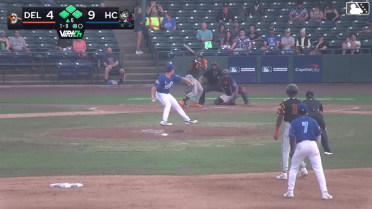 Jose Perez singles on a ground ball to center fielder Jonathan Martinez. Adriander Mejía scores. Junior Aybar to 3rd. Félix Amparo to 2nd.