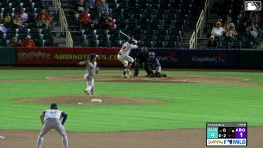 Vimael Machín homers (12) on a fly ball to left field. Charlie Condon scores.