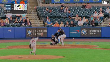 Hayden Senger homers (5) on a fly ball to left field. Cristian Pache scores.