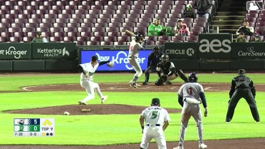 Nolan Schubart out on a sacrifice fly to left fielder Kien Vu. Anthony Silva scores.