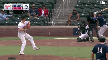Jonah Bride out on a sacrifice fly to right fielder Nick Schnell. Richie Martin Jr. scores.