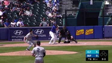 Sean Keys homers (3) on a fly ball to right field.
